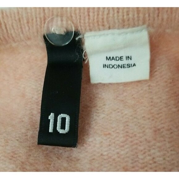 Divided Button Up Wool Long Sleeve Size 10 - Picture 5 of 5